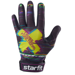 Перчатки для фитнеса WG-104, с пальцами, L, черный/мультицвет
