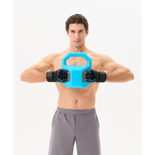 Перчатки для фитнеса STARFIT WG-201, черный/синий, S