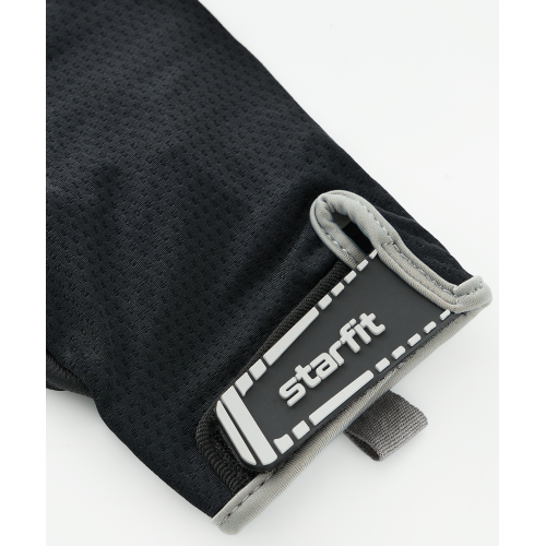 Перчатки для фитнеса STARFIT WG-203, черный/серый, M