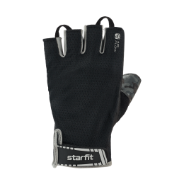 Перчатки для фитнеса STARFIT WG-203, черный/серый, M