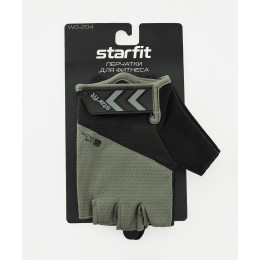 Перчатки для фитнеса STARFIT WG-204, черный/хаки, S
