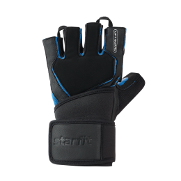 Перчатки для фитнеса STARFIT WG-201, черный/синий, S