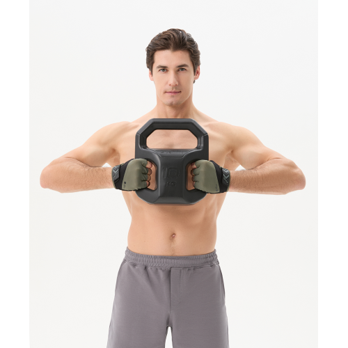 Перчатки для фитнеса STARFIT WG-204, черный/хаки, S