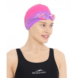 Шапочка для плавания Relast Pink/Purple, силикон