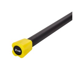 Бодибар BB-301 2 кг, неопреновый, черный/желтый