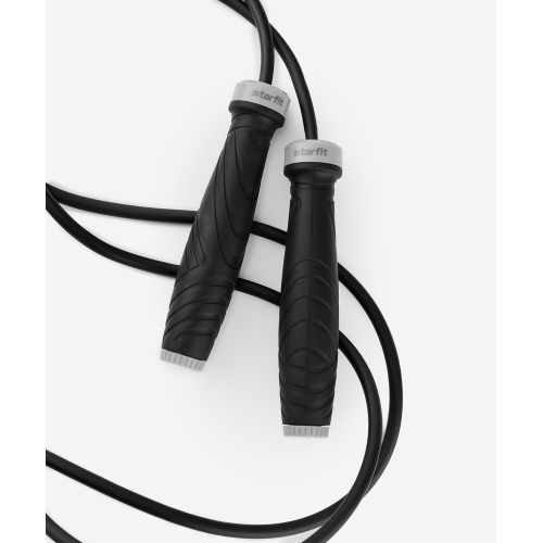 Скакалка Starfit RP-601 ПВХ, с утяжелителями, 3 м, черный