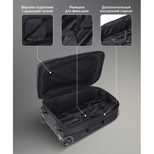 Сумка-чемодан JÖGEL ESSENTIAL Cabin Trolley Bag, черный