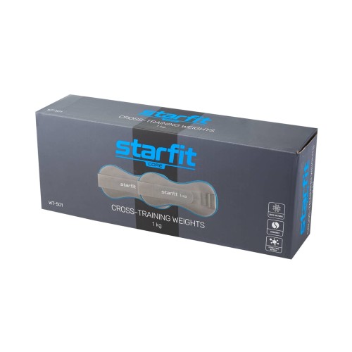 Утяжелители универсальные WT-501, 1 кг, синий/серый