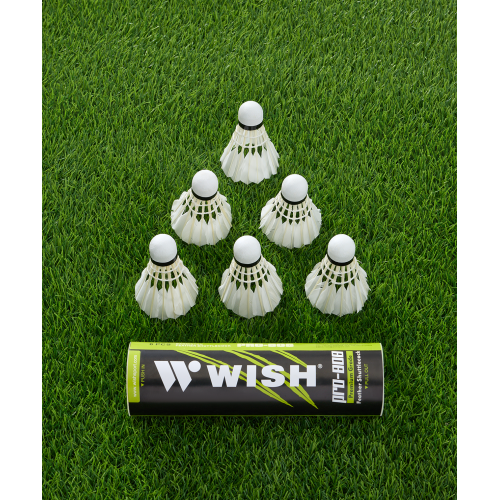 Набор воланов для бадминтона WISH S-808, перо, 6 штук