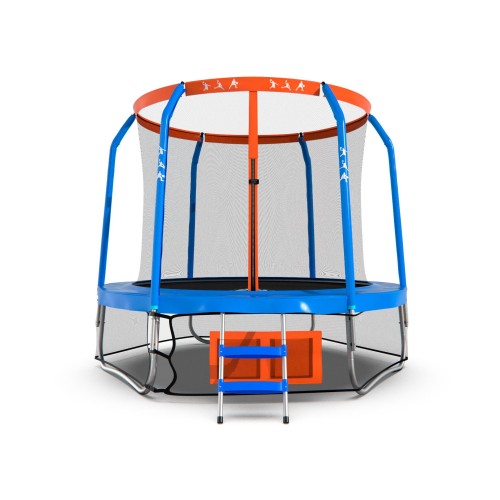 Батут DFC JUMP BASKET 8ft с внутренней сеткой и лестницей (244 cм)