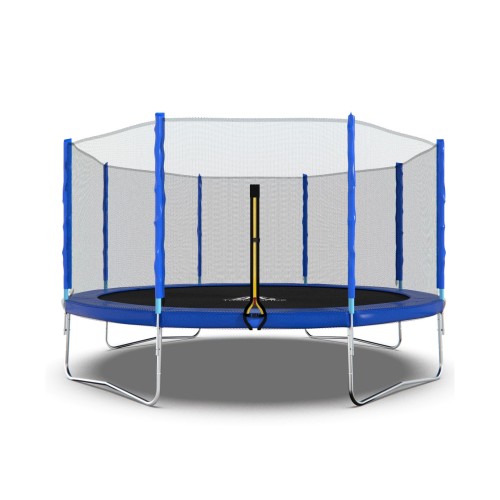Батут DFC Trampoline Fitness 14ft (427 см) с внешней сеткой, синий