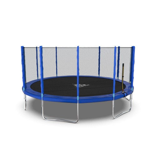 Батут DFC Trampoline Fitness 16ft (488 см) с внешней сеткой, синий