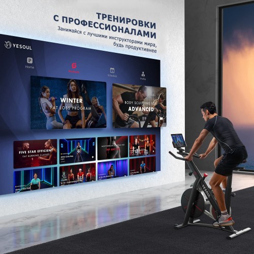 Велотренажер DFC Yesoul Smart M1 BLACK с пульсометром