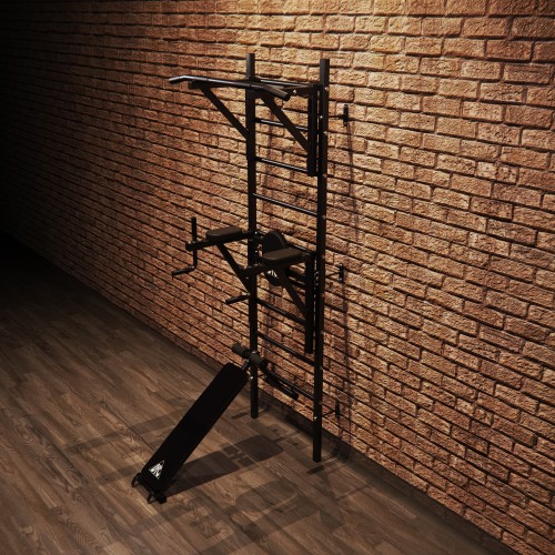 Шведская стенка с брусьями, турником и скамейкой DFC VT-7006