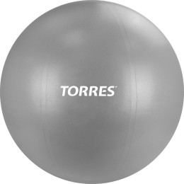 Мяч гимнастический TORRES диаметром 65 см, с насосом, Серый