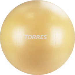 Мяч гимнастический TORRES диаметром 65 см, с насосом, Песочный