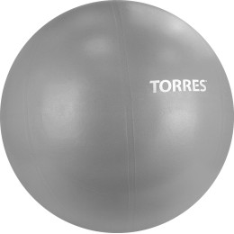 Мяч гимнастический TORRES диаметром 65 см, с насосом, Серый