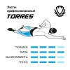 Ласты для бассейна TORRES X1 профессиональные, XS (36-37), Черный