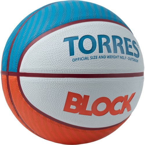 Мяч баскетбольный TORRES Block, размер 7