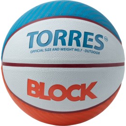 Мяч баскетбольный TORRES Block, размер 7