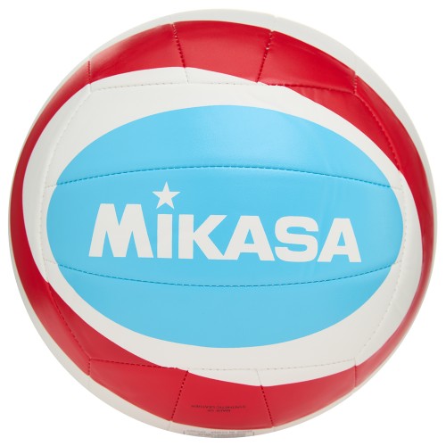 Мяч для пляжного волейбола Mikasa, размер 5, Сине-красный