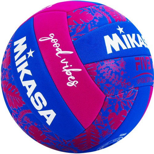 Мяч для пляжного волейбола Mikasa, размер 5, Сине-розовый