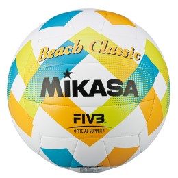 Мяч для пляжного волейбола Mikasa, размер 5, Сине-желтый