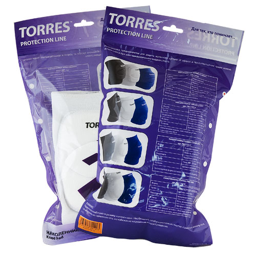 Наколенники спортивные TORRES Classic, S, Белый
