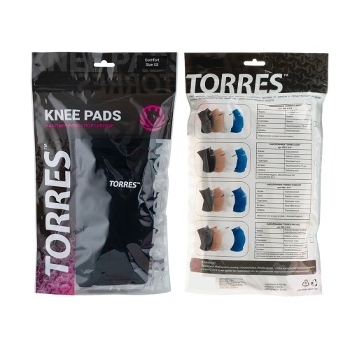 Наколенники спортивные TORRES Comfort, XS, Черный