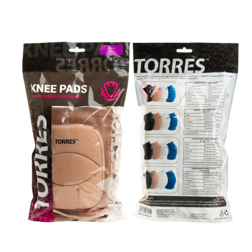 Наколенники спортивные TORRES Classic, S, Бежевый