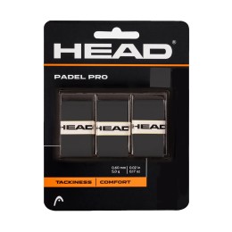 Овергрип Head Padel Pro, 285111-BK, 0.6 мм, 3 шт, черный