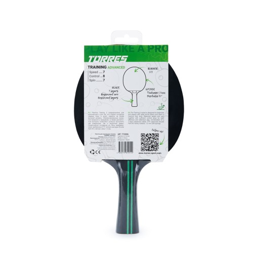 Ракетка для настольного тенниса TORRES Training 2*, для тренировок