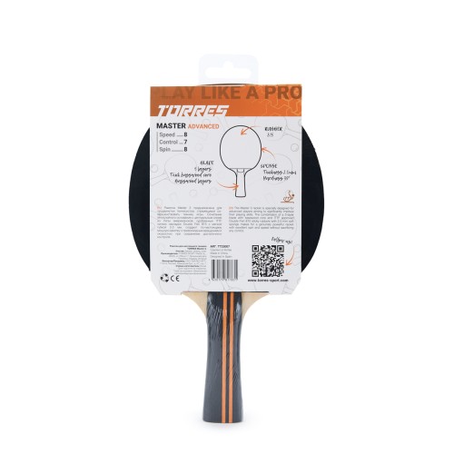 Ракетка для настольного тенниса TORRES Master 3*, для тренировок