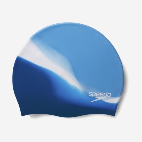 Шапочка для плавания SPEEDO Multi Color Silicone Cap, Синий/Голубой