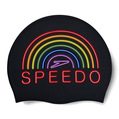 Шапочка для плавания SPEEDO Slogan Print Cap, Черный