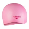 Шапочка для плавания SPEEDO Plain Moulded Silicone Cap Jr,  детская, Розовый