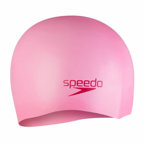 Шапочка для плавания SPEEDO Plain Moulded Silicone Cap Jr,  детская, Розовый