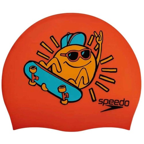 Шапочка для плавания SPEEDO Boom Silicone Cap Jr, детская, Оранжевый