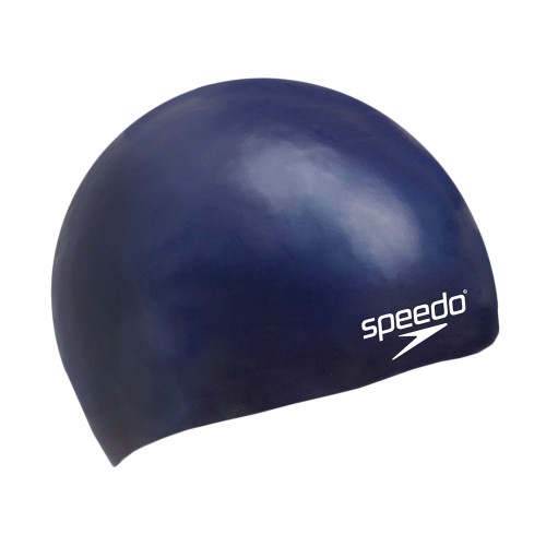 Шапочка для плавания SPEEDO Plain Moulded Silicone Cap Jr,  детская, Темно-синий