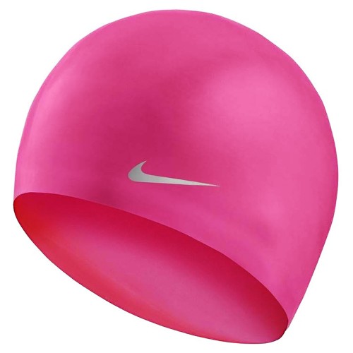 Шапочка для плавания Nike Solid Silicone Youth, для детей 8-14 лет, Розовый