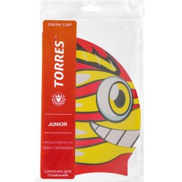 Шапочка для плавания TORRES Junior детская, Красный