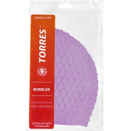 Шапочка для плавания TORRES Bobbles, Сиреневый