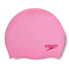 Шапочка для плавания SPEEDO Plain Moulded Silicone Cap Jr,  детская, Розовый