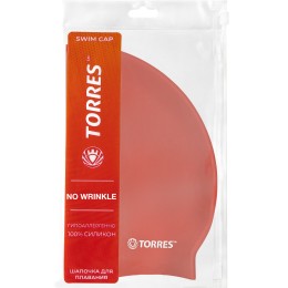 Шапочка для плавания TORRES No Wrinkle, Красный