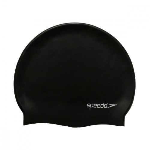 Шапочка для плавания SPEEDO Flat Silicone Cap, цвет черный