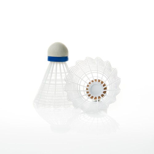 Воланы для бадминтона TORRES 250 (нейлон/пробка), BD23109, уп.6шт.белый, сред.скор.