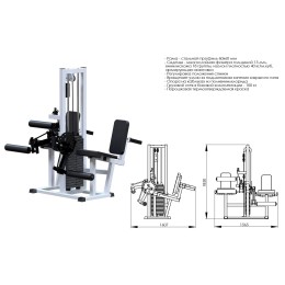 Разгибание ног сидя + Сгибание ног сидя (стек 100 кг) JAGUAR-SPORT AR053.3