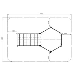 Спортивный комплекс шестигранный JAGUAR-SPORT ARWOK222