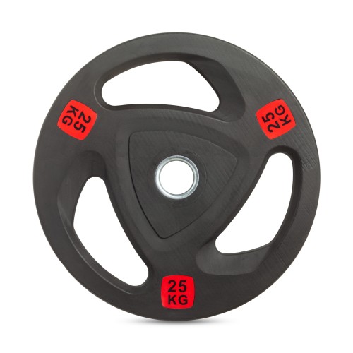 Диск 51 мм. NEO обрезиненный с 3-мя хватами 25 кг, VictoryFit VF-ST51250