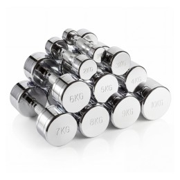 Набор гантелей хром (пары) от 1-10 кг VictoryFit VF-SET110-CR